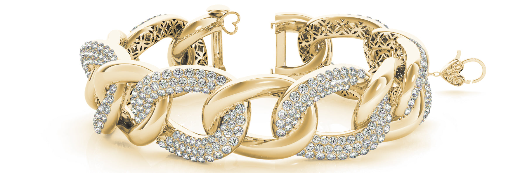 Italian Made Lab Grown Diamond Bracelet - 11 1/2 ct tw | 14K & 18K Gold, VS1 D/E/F | 14K Yellow Gold | Lab Grown Diamond Bracelet
