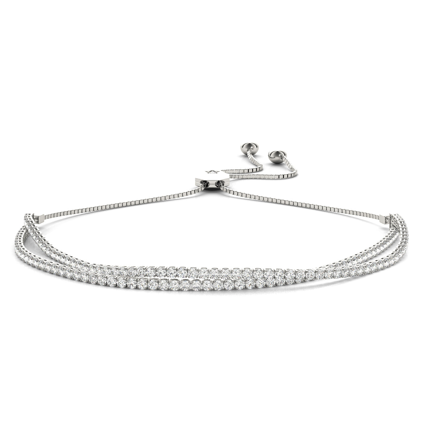 2 1/3 ct tw Lab Grown Diamond Tennis Bracelet in 14K White Gold