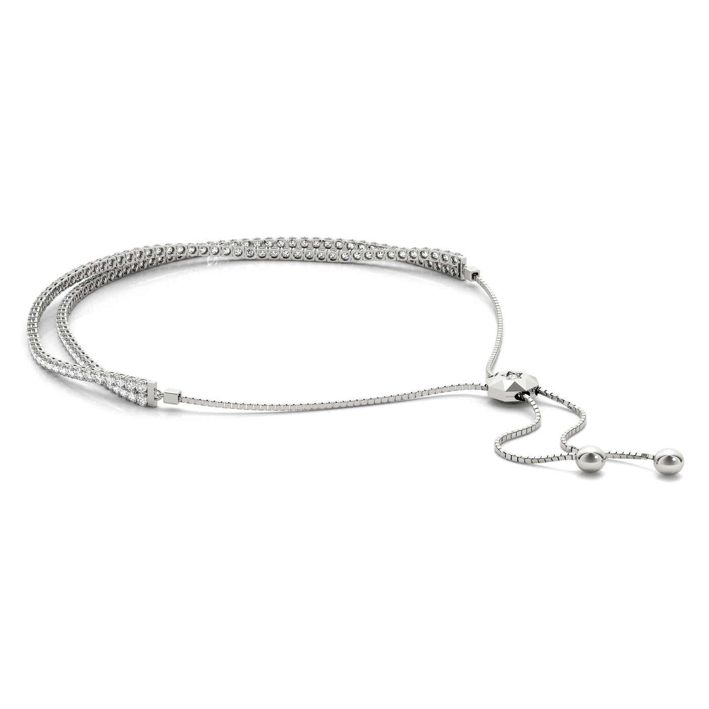 2 1/3 ct tw Lab Grown Diamond Tennis Bracelet in 14K White Gold