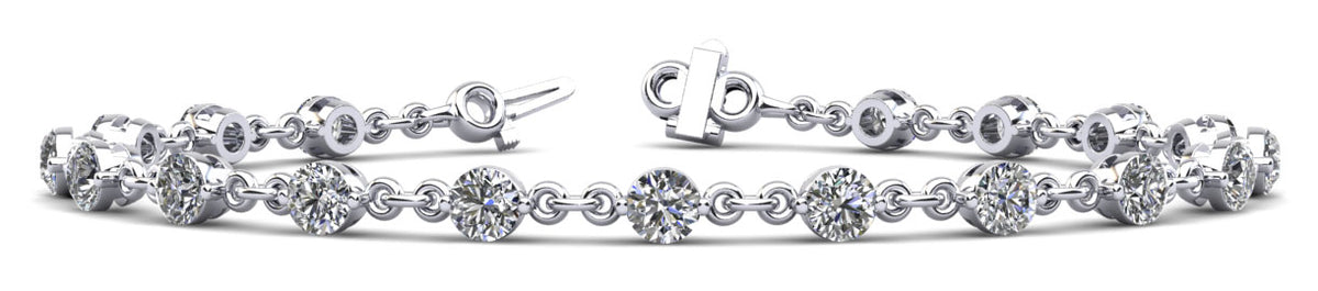 7/8 ct tw Lab Grown Diamond Bracelet in 14K White Gold