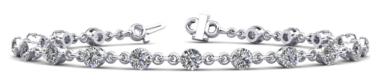 7/8 ct tw Lab Grown Diamond Bracelet in 14K White Gold