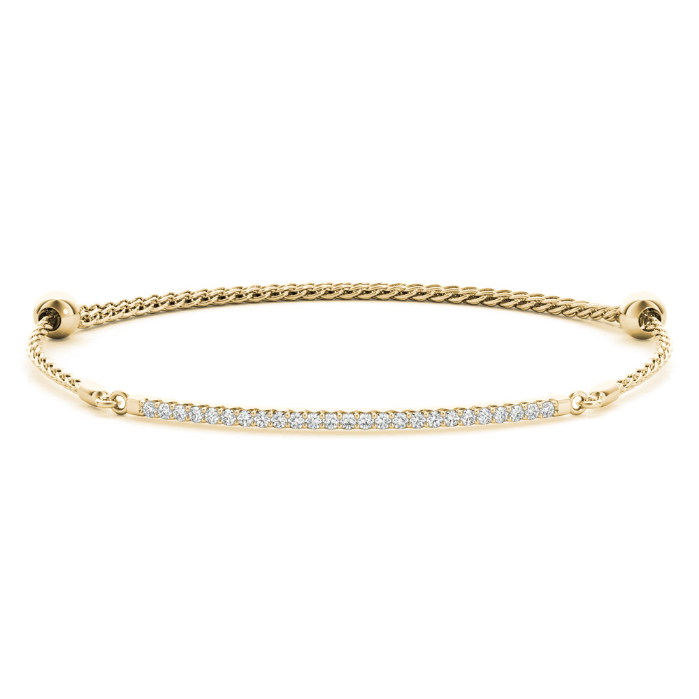 1/4 ct tw Lab Grown Diamond Bracelet in 14K Yellow Gold