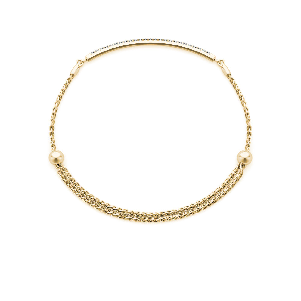 1/4 ct tw Lab Grown Diamond Bracelet in 14K Yellow Gold