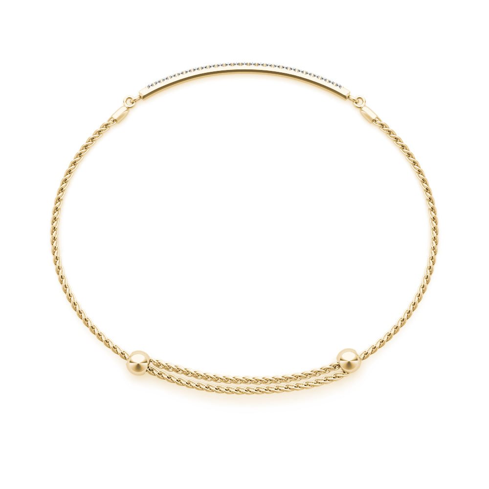 1/4 ct tw Lab Grown Diamond Bracelet in 14K Yellow Gold