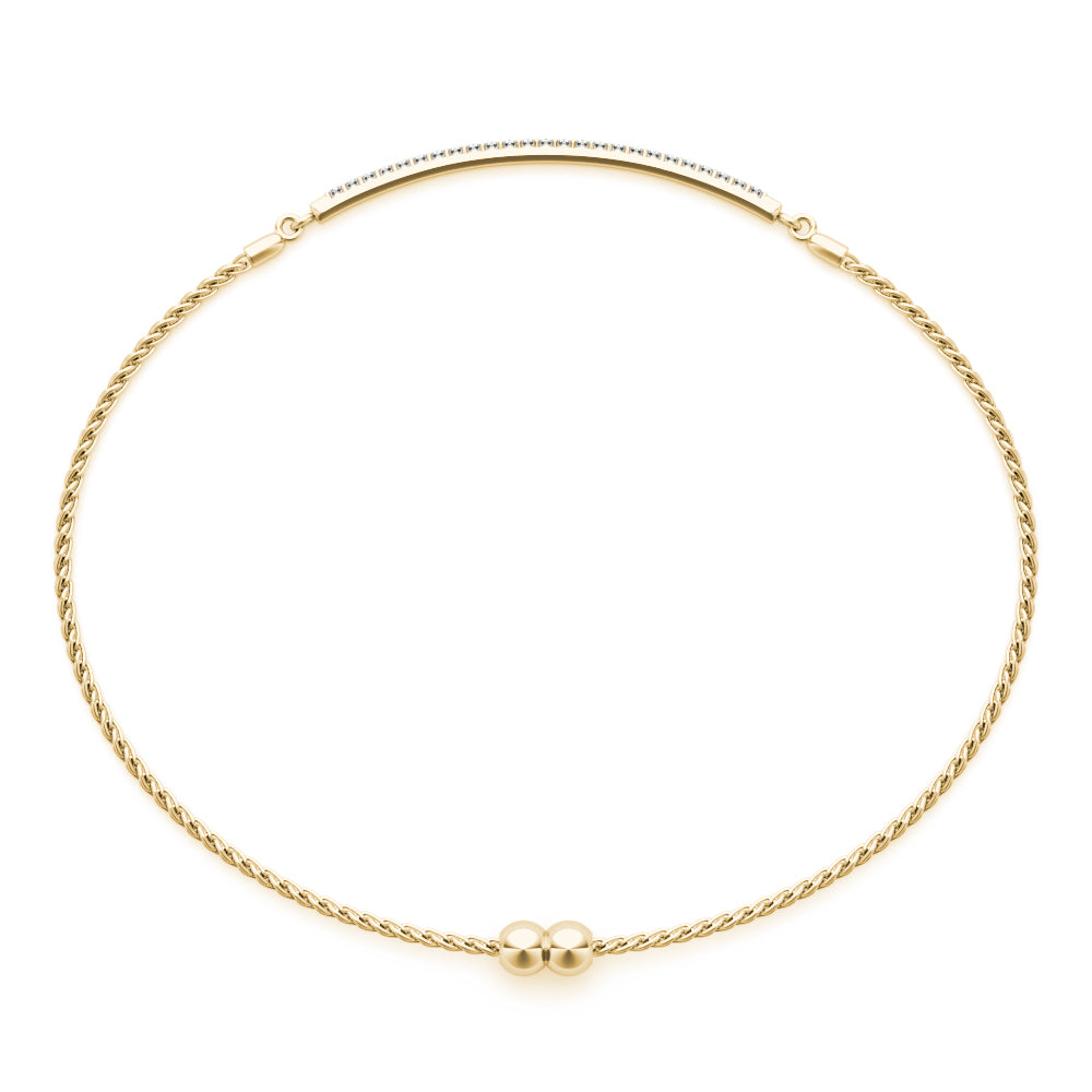 1/4 ct tw Lab Grown Diamond Bracelet in 14K Yellow Gold
