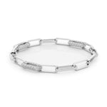 Paper Clip Lab Grown Diamond Bracelet - 1 1/8 ct tw | 14K & 18K Gold, VS1 D/E/F | 18K Rose Gold | Lab Grown Diamond Bracelet