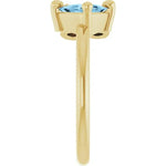 14K Yellow Natural Sky Blue Topaz, Natural Tsavorite Garnet & Natural Tanzanite Ring - Picasso Gold & Diamond Jewelry