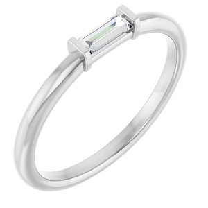 Platinum 1/8 CTW  Natural Diamond Stackable Ring