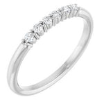 14K White 1/8 CTW Natural Diamond Stackable Ring - Picasso Gold & Diamond Jewelry