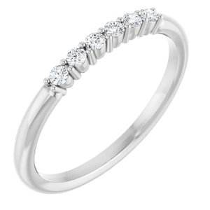 14K White 1/8 CTW Natural Diamond Stackable Ring - Picasso Gold & Diamond Jewelry