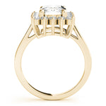 Emerald Cut Lab Grown Diamond Halo Engagement Ring — Picasso Gold & Diamond