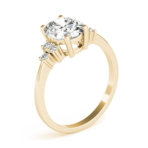 Oval Cluster Lab Grown Diamond Engagement Ring - VS1 D/E/F | 14K & 18K Gold | 14K White Gold | Oval Lab Diamond | Picasso Gold & Diamond Chicago