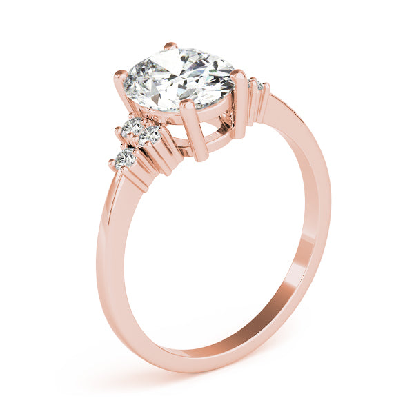 Oval Cluster Lab Grown Diamond Engagement Ring - VS1 D/E/F | 14K & 18K Gold | 14K Yellow Gold | Oval Lab Diamond | Picasso Gold & Diamond Chicago