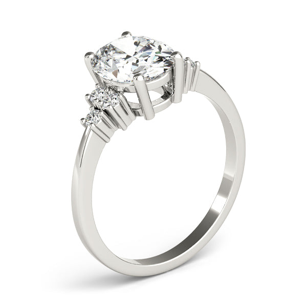 Oval Cluster Lab Grown Diamond Engagement Ring - VS1 D/E/F | 14K & 18K Gold | 14K Yellow Gold | Oval Lab Diamond | Picasso Gold & Diamond Chicago