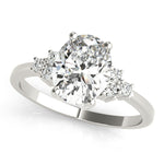 Oval Cluster Lab Grown Diamond Engagement Ring - VS1 D/E/F | 14K & 18K Gold | 14K White Gold | Oval Lab Diamond | Picasso Gold & Diamond Chicago