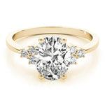 Oval Cluster Lab Grown Diamond Engagement Ring - VS1 D/E/F | 14K & 18K Gold | 18K Yellow Gold | Oval Lab Diamond | Picasso Gold & Diamond Chicago