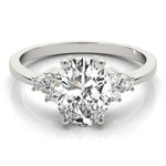Oval Cluster Lab Grown Diamond Engagement Ring - VS1 D/E/F | 14K & 18K Gold | 18K Rose Gold | Oval Lab Diamond | Picasso Gold & Diamond Chicago