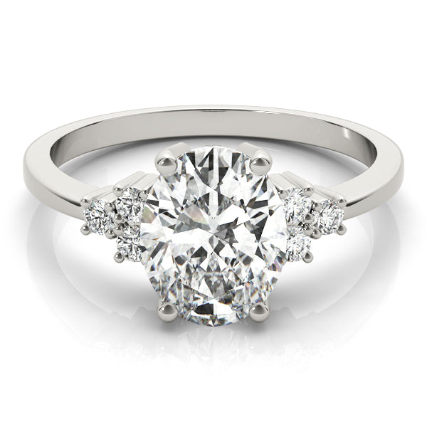 Oval Cluster Lab Grown Diamond Engagement Ring - VS1 D/E/F | 14K & 18K Gold | 18K Rose Gold | Oval Lab Diamond | Picasso Gold & Diamond Chicago