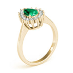Pear Lab Grown Diamond Halo Engagement Ring — Picasso Gold & Diamond
