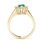 Pear Lab Grown Diamond Halo Engagement Ring — Picasso Gold & Diamond
