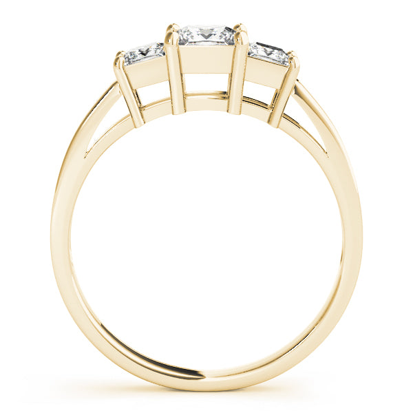 Princess Lab Grown Diamond Three-Stone Ring — Picasso Gold & Diamond
