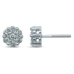 10KT 0.24-0.28CT D-Flower Earrings - Picasso Gold & Diamond Jewelry