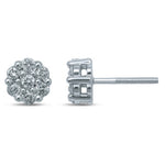 10KT 0.22-0.28CT D-FLOWER EARRINGS - Picasso Gold & Diamond Jewelry