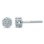 10KT 0.14-0.16CT D-FLOWER EARRINGS - Picasso Gold & Diamond Jewelry