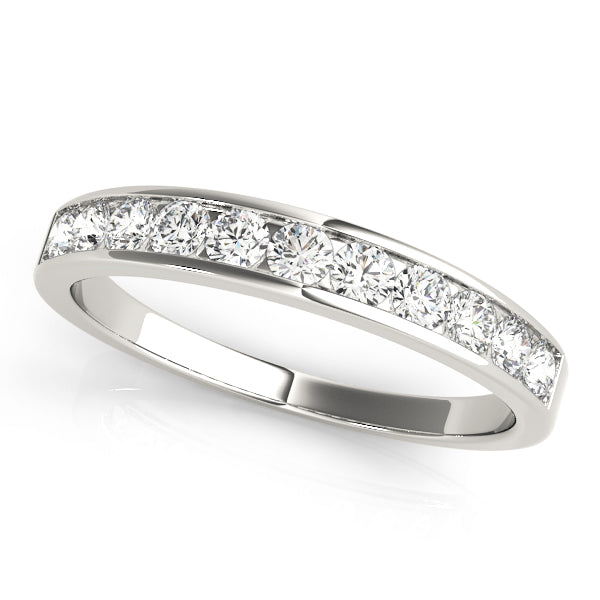 1/3 ct tw Lab Grown Diamond Channel-Set Wedding Band in 14K White Gold