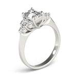 Emerald Cut Cluster Lab Grown Diamond Engagement Ring - VS1 D/E/F | 14K & 18K Gold | 14K Yellow Gold | Emerald Cut Lab Diamond | Picasso Gold & Diamond Chicago