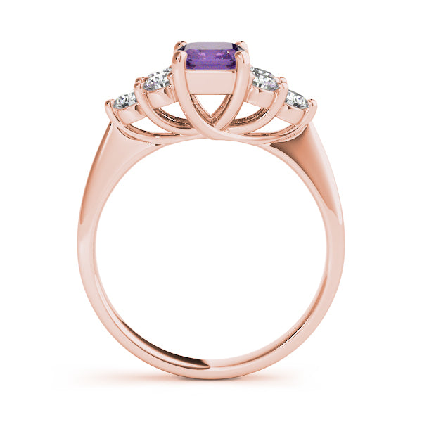 Emerald Cut Cluster Lab Grown Diamond Engagement Ring - VS1 D/E/F | 14K & 18K Gold | 18K Yellow Gold | Emerald Cut Lab Diamond | Picasso Gold & Diamond Chicago
