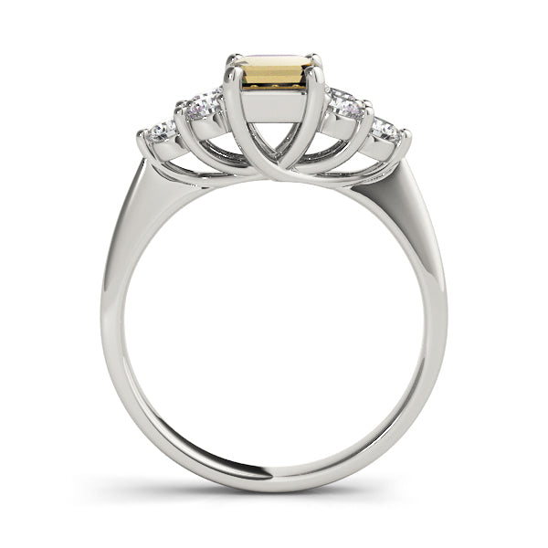 Emerald Cut Cluster Lab Grown Diamond Engagement Ring - VS1 D/E/F | 14K & 18K Gold | 18K Yellow Gold | Emerald Cut Lab Diamond | Picasso Gold & Diamond Chicago