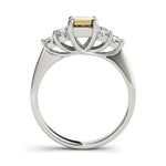 Emerald Cut Cluster Lab Grown Diamond Engagement Ring - VS1 D/E/F | 14K & 18K Gold | 18K Yellow Gold | Emerald Cut Lab Diamond | Picasso Gold & Diamond Chicago