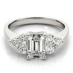 Emerald Cut Cluster Lab Grown Diamond Engagement Ring - VS1 D/E/F | 14K & 18K Gold | 18K Rose Gold | Emerald Cut Lab Diamond | Picasso Gold & Diamond Chicago