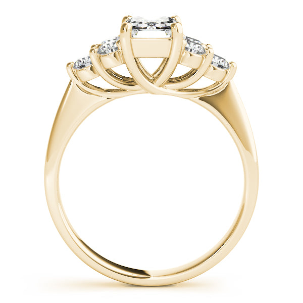 Emerald Cut Cluster Lab Grown Diamond Engagement Ring - VS1 D/E/F | 14K & 18K Gold | 18K Rose Gold | Emerald Cut Lab Diamond | Picasso Gold & Diamond Chicago