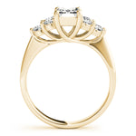 Emerald Cut Cluster Lab Grown Diamond Engagement Ring - VS1 D/E/F | 14K & 18K Gold | 18K Rose Gold | Emerald Cut Lab Diamond | Picasso Gold & Diamond Chicago