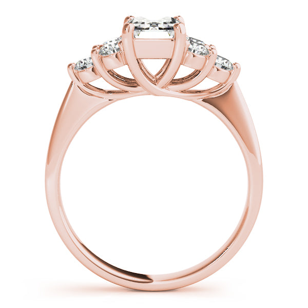 Emerald Cut Cluster Lab Grown Diamond Engagement Ring - VS1 D/E/F | 14K & 18K Gold | 18K Rose Gold | Emerald Cut Lab Diamond | Picasso Gold & Diamond Chicago