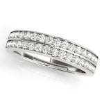 1/2 ct tw Lab Grown Diamond Wedding Band in 14K White Gold