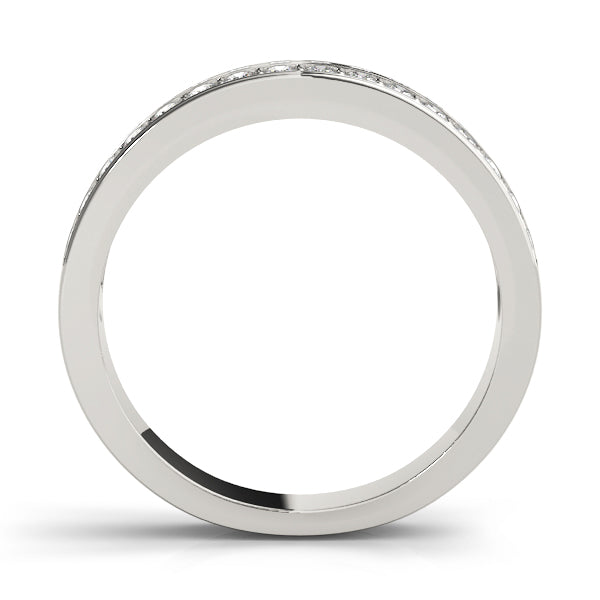 1/2 ct tw Lab Grown Diamond Wedding Band in 14K White Gold