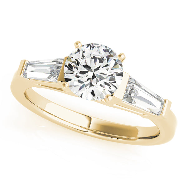 Round Three Stone Lab Grown Diamond Engagement Ring - VS1 D/E/F | 14K & 18K Gold | 14K White Gold | Round Lab Diamond | Picasso Gold & Diamond Chicago