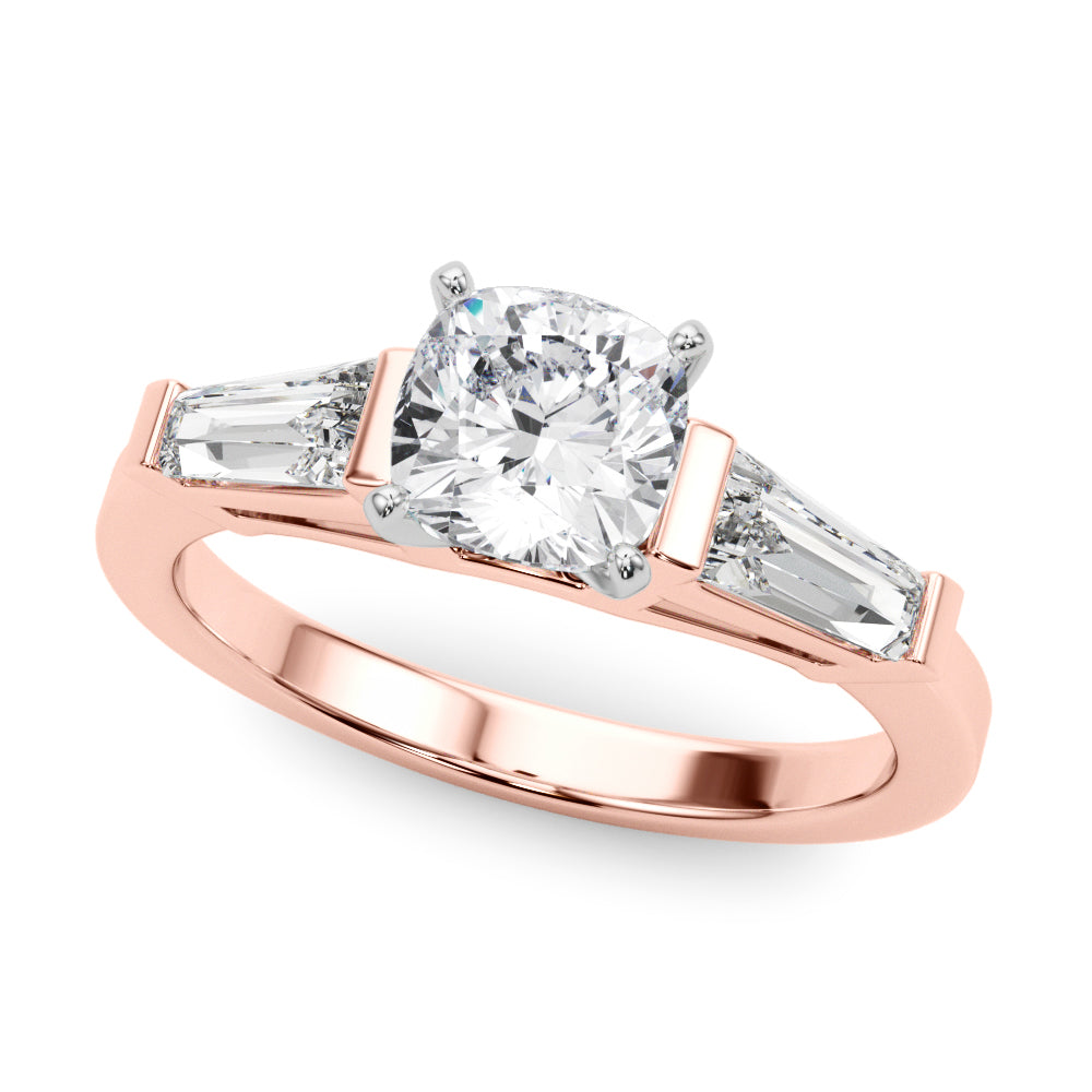 Round Three Stone Lab Grown Diamond Engagement Ring - VS1 D/E/F | 14K & 18K Gold | 14K Yellow Gold | Round Lab Diamond | Picasso Gold & Diamond Chicago