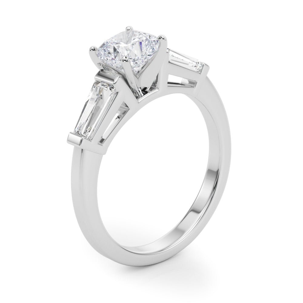 Round Three Stone Lab Grown Diamond Engagement Ring - VS1 D/E/F | 14K & 18K Gold | 18K White Gold | Round Lab Diamond | Picasso Gold & Diamond Chicago