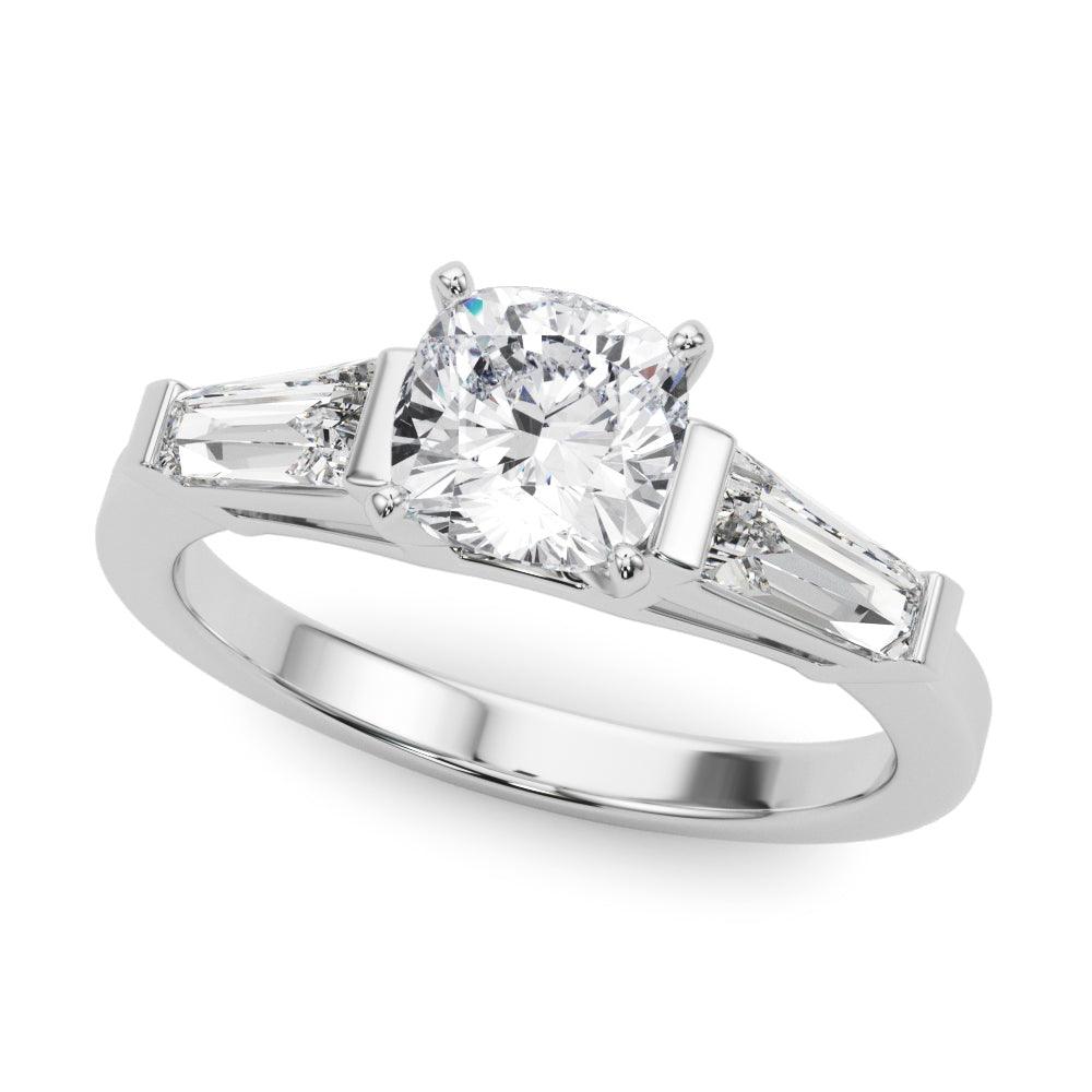Round Three Stone Lab Grown Diamond Engagement Ring - VS1 D/E/F | 14K & 18K Gold | 18K White Gold | Round Lab Diamond | Picasso Gold & Diamond Chicago