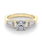 Round Three Stone Lab Grown Diamond Engagement Ring - VS1 D/E/F | 14K & 18K Gold | 18K Yellow Gold | Round Lab Diamond | Picasso Gold & Diamond Chicago