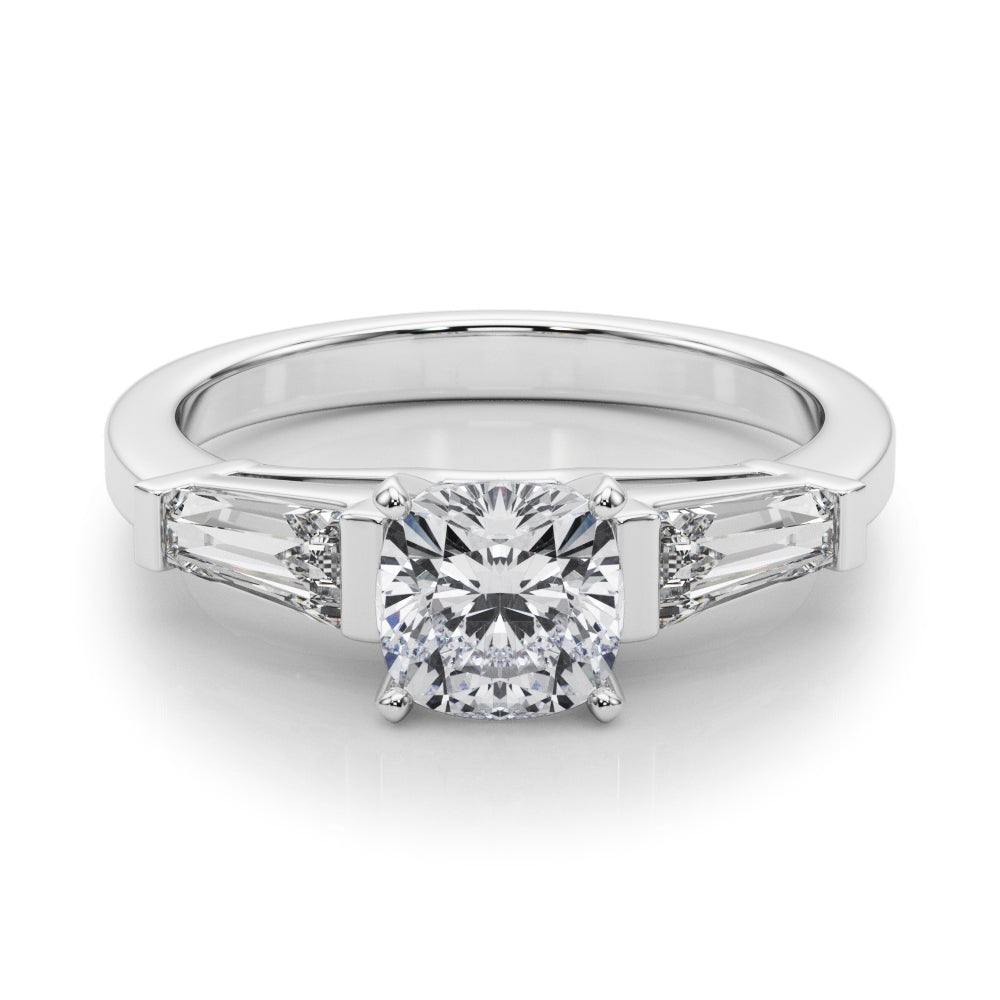 Round Three Stone Lab Grown Diamond Engagement Ring - VS1 D/E/F | 14K & 18K Gold | 18K Rose Gold | Round Lab Diamond | Picasso Gold & Diamond Chicago