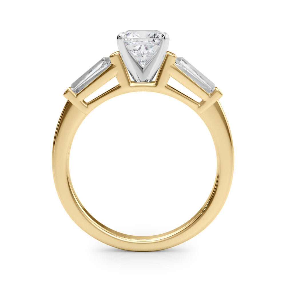Round Three Stone Lab Grown Diamond Engagement Ring - VS1 D/E/F | 14K & 18K Gold | 18K Rose Gold | Round Lab Diamond | Picasso Gold & Diamond Chicago