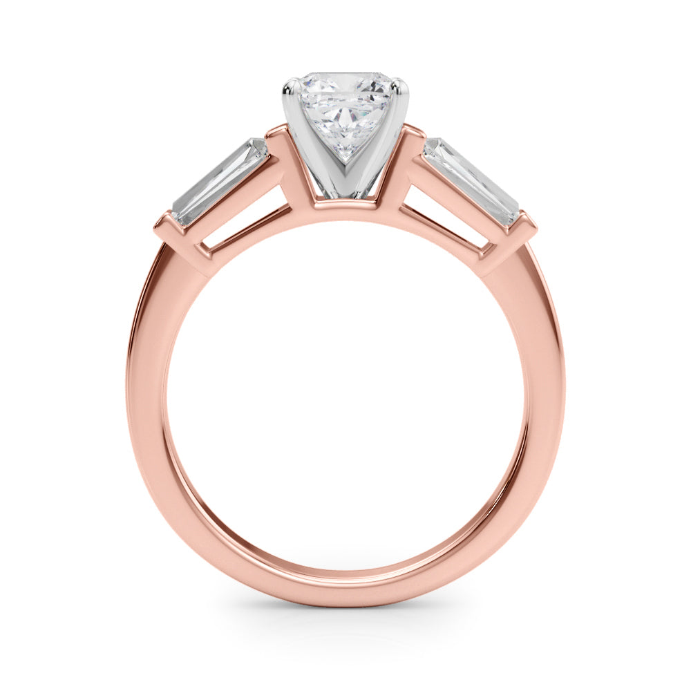 Round Three Stone Lab Grown Diamond Engagement Ring - VS1 D/E/F | 14K & 18K Gold | 18K Rose Gold | Round Lab Diamond | Picasso Gold & Diamond Chicago