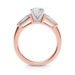 Round Three Stone Lab Grown Diamond Engagement Ring - VS1 D/E/F | 14K & 18K Gold | 18K Rose Gold | Round Lab Diamond | Picasso Gold & Diamond Chicago