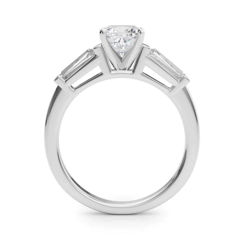 Round Three Stone Lab Grown Diamond Engagement Ring - VS1 D/E/F | 14K & 18K Gold | Platinum | Round Lab Diamond | Picasso Gold & Diamond Chicago