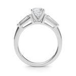 Round Three Stone Lab Grown Diamond Engagement Ring - VS1 D/E/F | 14K & 18K Gold | Platinum | Round Lab Diamond | Picasso Gold & Diamond Chicago
